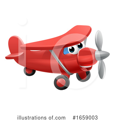 Royalty-Free (RF) Plane Clipart Illustration by AtStockIllustration - Stock Sample #1659003