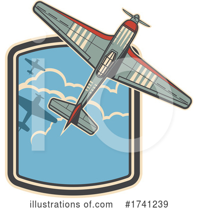 Royalty-Free (RF) Plane Clipart Illustration by Vector Tradition SM - Stock Sample #1741239