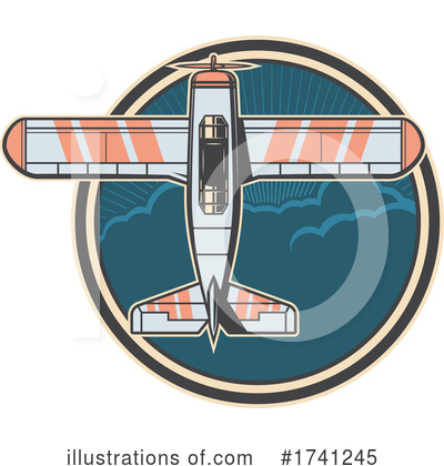 Royalty-Free (RF) Plane Clipart Illustration by Vector Tradition SM - Stock Sample #1741245