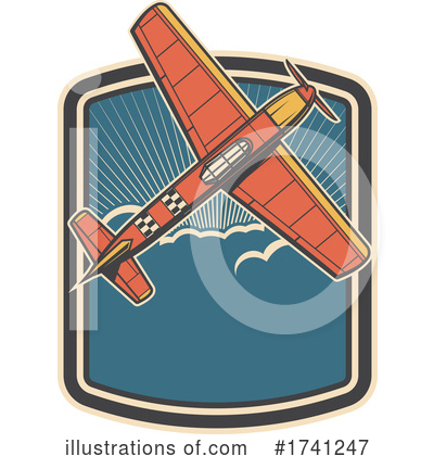 Royalty-Free (RF) Plane Clipart Illustration by Vector Tradition SM - Stock Sample #1741247