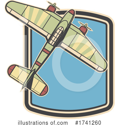 Royalty-Free (RF) Plane Clipart Illustration by Vector Tradition SM - Stock Sample #1741260