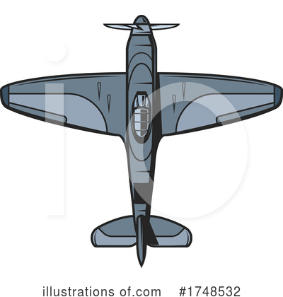 Royalty-Free (RF) Plane Clipart Illustration by Vector Tradition SM - Stock Sample #1748532