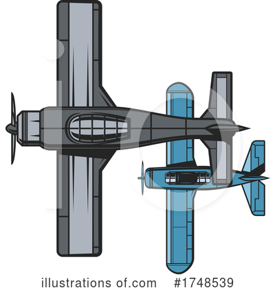 Royalty-Free (RF) Plane Clipart Illustration by Vector Tradition SM - Stock Sample #1748539