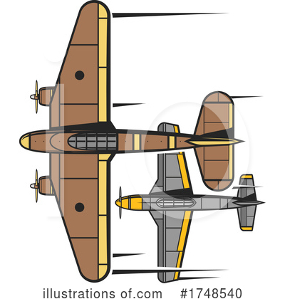 Royalty-Free (RF) Plane Clipart Illustration by Vector Tradition SM - Stock Sample #1748540