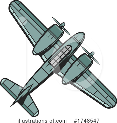 Royalty-Free (RF) Plane Clipart Illustration by Vector Tradition SM - Stock Sample #1748547