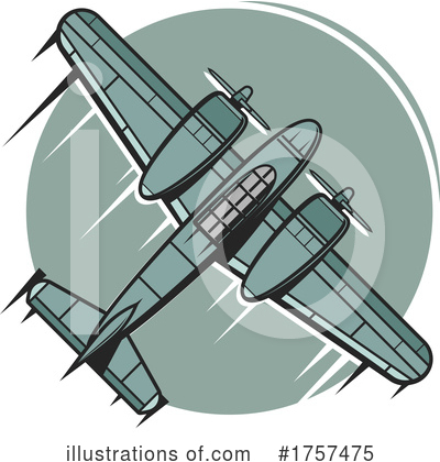 Royalty-Free (RF) Plane Clipart Illustration by Vector Tradition SM - Stock Sample #1757475
