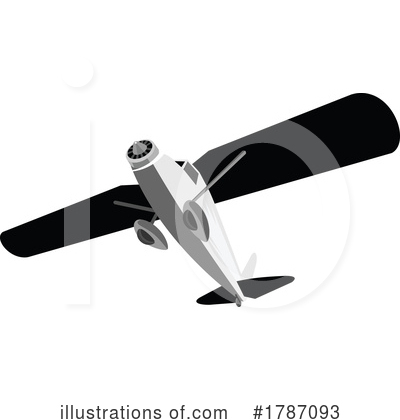 Royalty-Free (RF) Plane Clipart Illustration by patrimonio - Stock Sample #1787093