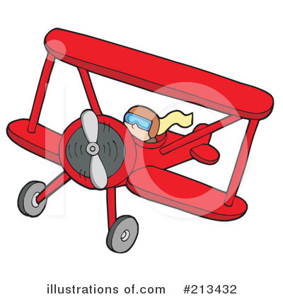 Royalty-Free (RF) Plane Clipart Illustration by visekart - Stock Sample #213432