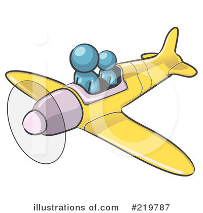 Royalty-Free (RF) Plane Clipart Illustration by Leo Blanchette - Stock Sample #219787