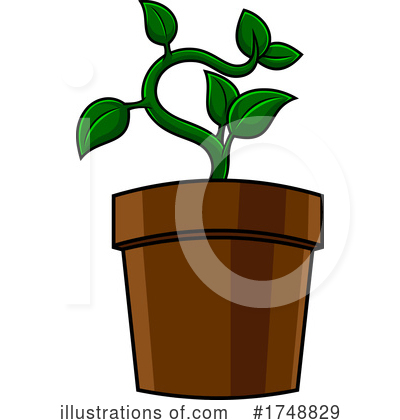Potted Plant Clipart #1748829 by Hit Toon