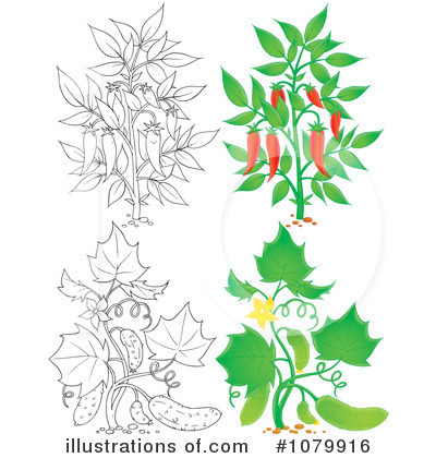Royalty-Free (RF) Plants Clipart Illustration by Alex Bannykh - Stock Sample #1079916