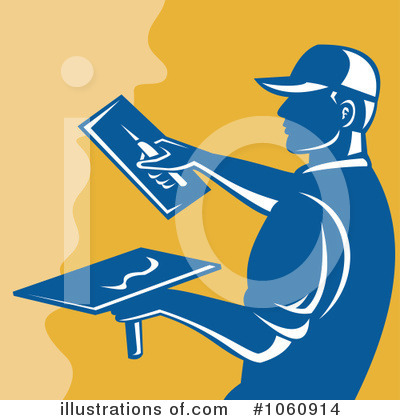 Royalty-Free (RF) Plastering Clipart Illustration by patrimonio - Stock Sample #1060914
