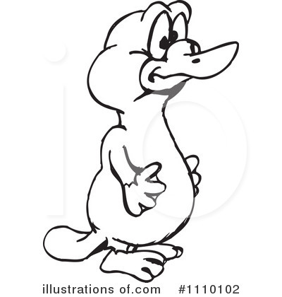 Royalty-Free (RF) Platypus Clipart Illustration by Dennis Holmes Designs - Stock Sample #1110102