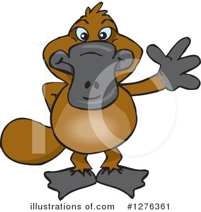 Royalty-Free (RF) Platypus Clipart Illustration by Dennis Holmes Designs - Stock Sample #1276361