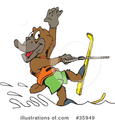 Royalty-Free (RF) Platypus Clipart Illustration by Dennis Holmes Designs - Stock Sample #35949