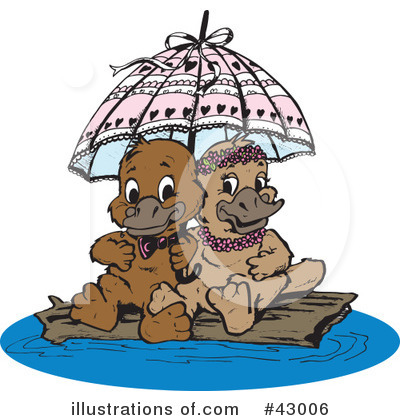 Royalty-Free (RF) Platypus Clipart Illustration by Dennis Holmes Designs - Stock Sample #43006
