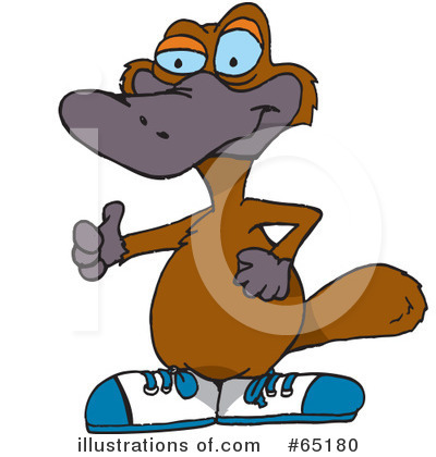 Royalty-Free (RF) Platypus Clipart Illustration by Dennis Holmes Designs - Stock Sample #65180
