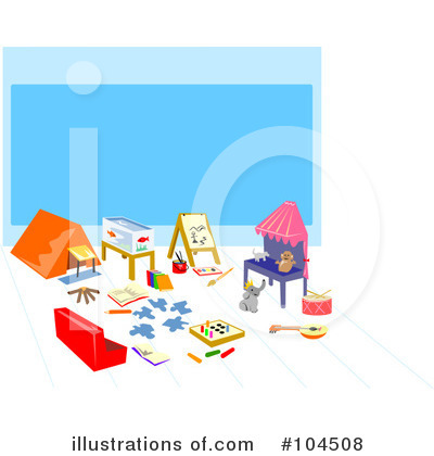 Royalty-Free (RF) Play Room Clipart Illustration by patrimonio - Stock Sample #104508