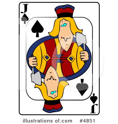 Royalty-Free (RF) Playing Card Clipart Illustration by djart - Stock Sample #4851