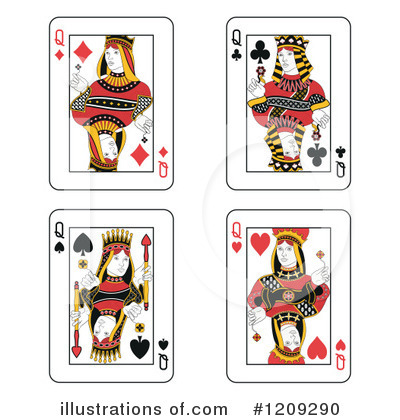 Royalty-Free (RF) Playing Cards Clipart Illustration by Frisko - Stock Sample #1209290