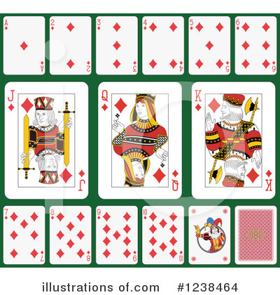 Royalty-Free (RF) Playing Cards Clipart Illustration by Frisko - Stock Sample #1238464