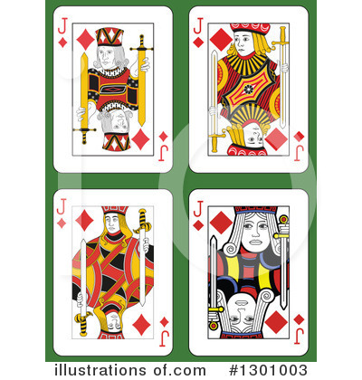 Royalty-Free (RF) Playing Cards Clipart Illustration by Frisko - Stock Sample #1301003