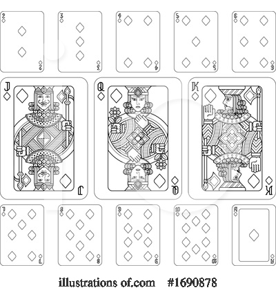 Royalty-Free (RF) Playing Cards Clipart Illustration by AtStockIllustration - Stock Sample #1690878