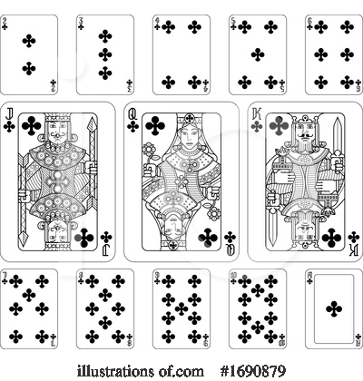 Royalty-Free (RF) Playing Cards Clipart Illustration by AtStockIllustration - Stock Sample #1690879