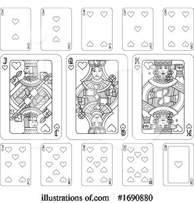 Royalty-Free (RF) Playing Cards Clipart Illustration by AtStockIllustration - Stock Sample #1690880