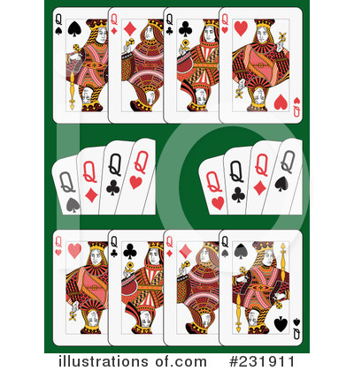 Royalty-Free (RF) Playing Cards Clipart Illustration by Frisko - Stock Sample #231911