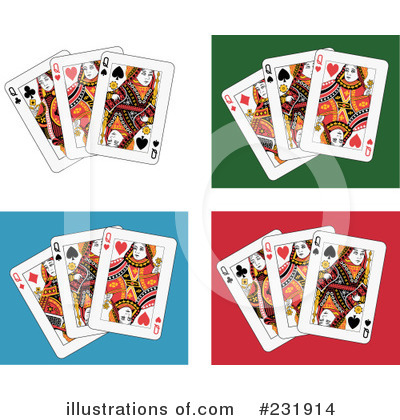 Royalty-Free (RF) Playing Cards Clipart Illustration by Frisko - Stock Sample #231914
