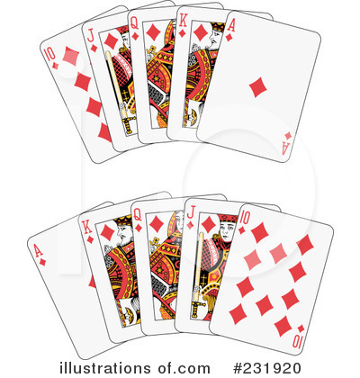 Royalty-Free (RF) Playing Cards Clipart Illustration by Frisko - Stock Sample #231920