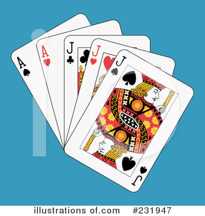 Royalty-Free (RF) Playing Cards Clipart Illustration by Frisko - Stock Sample #231947