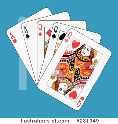 Royalty-Free (RF) Playing Cards Clipart Illustration by Frisko - Stock Sample #231949
