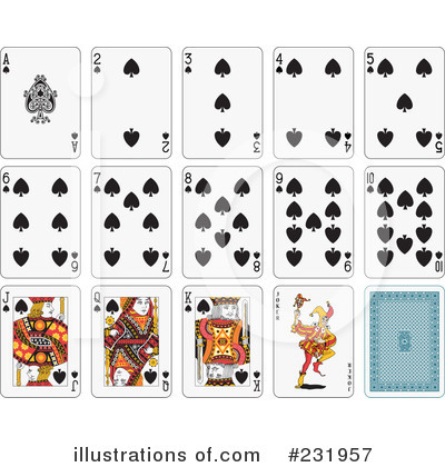 Royalty-Free (RF) Playing Cards Clipart Illustration by Frisko - Stock Sample #231957