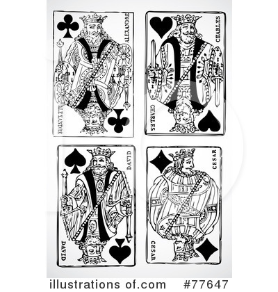 Royalty-Free (RF) Playing Cards Clipart Illustration by BestVector - Stock Sample #77647