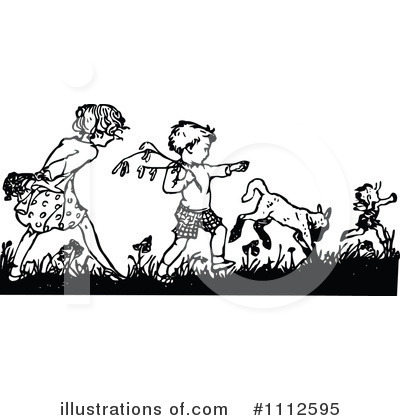 Royalty-Free (RF) Playing Clipart Illustration by Prawny Vintage - Stock Sample #1112595