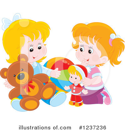 Royalty-Free (RF) Playing Clipart Illustration by Alex Bannykh - Stock Sample #1237236