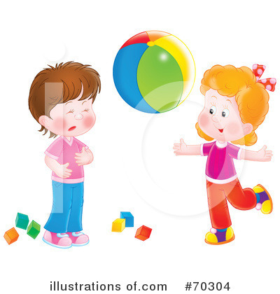 Royalty-Free (RF) Playing Clipart Illustration by Alex Bannykh - Stock Sample #70304