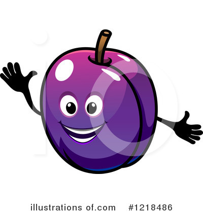 Royalty-Free (RF) Plum Clipart Illustration by Vector Tradition SM - Stock Sample #1218486