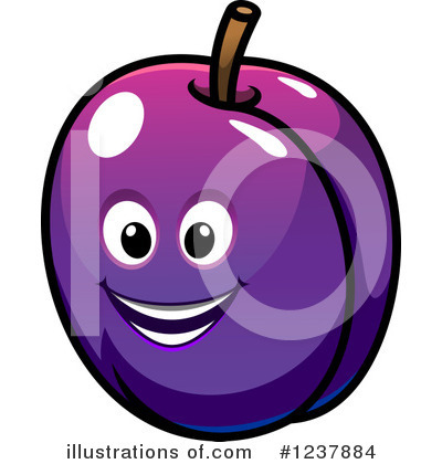 Royalty-Free (RF) Plum Clipart Illustration by Vector Tradition SM - Stock Sample #1237884