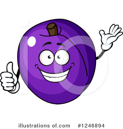 Royalty-Free (RF) Plum Clipart Illustration by Vector Tradition SM - Stock Sample #1246894