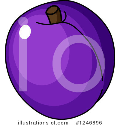 Royalty-Free (RF) Plum Clipart Illustration by Vector Tradition SM - Stock Sample #1246896
