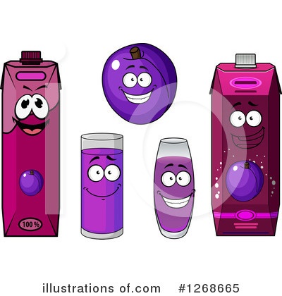 Royalty-Free (RF) Plum Clipart Illustration by Vector Tradition SM - Stock Sample #1268665