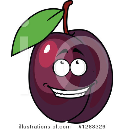 Royalty-Free (RF) Plum Clipart Illustration by Vector Tradition SM - Stock Sample #1288326