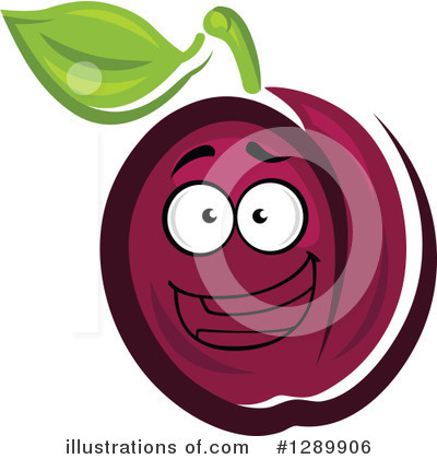 Royalty-Free (RF) Plum Clipart Illustration by Vector Tradition SM - Stock Sample #1289906