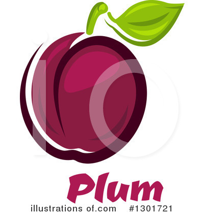 Royalty-Free (RF) Plum Clipart Illustration by Vector Tradition SM - Stock Sample #1301721