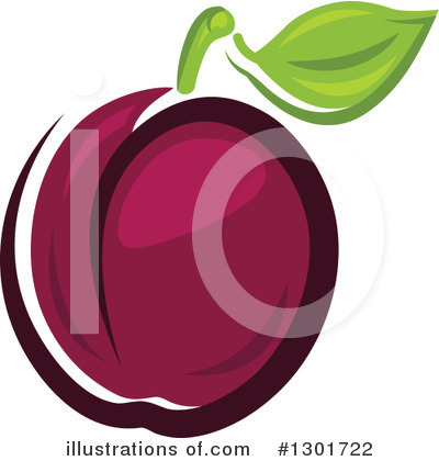 Royalty-Free (RF) Plum Clipart Illustration by Vector Tradition SM - Stock Sample #1301722