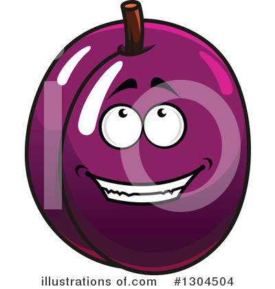Royalty-Free (RF) Plum Clipart Illustration by Vector Tradition SM - Stock Sample #1304504