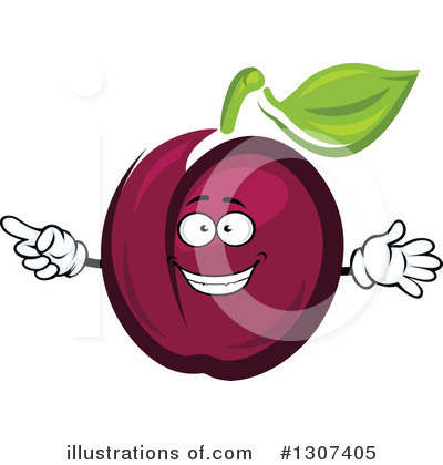 Royalty-Free (RF) Plum Clipart Illustration by Vector Tradition SM - Stock Sample #1307405